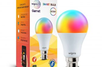 Wipro 12.5-Watt B22 Wi-Fi Smart LED Bulb with Music Sync (16 Million Colors + Warm White/Neutral White/White) (Compatible with Amazon Alexa and Google Assistant)