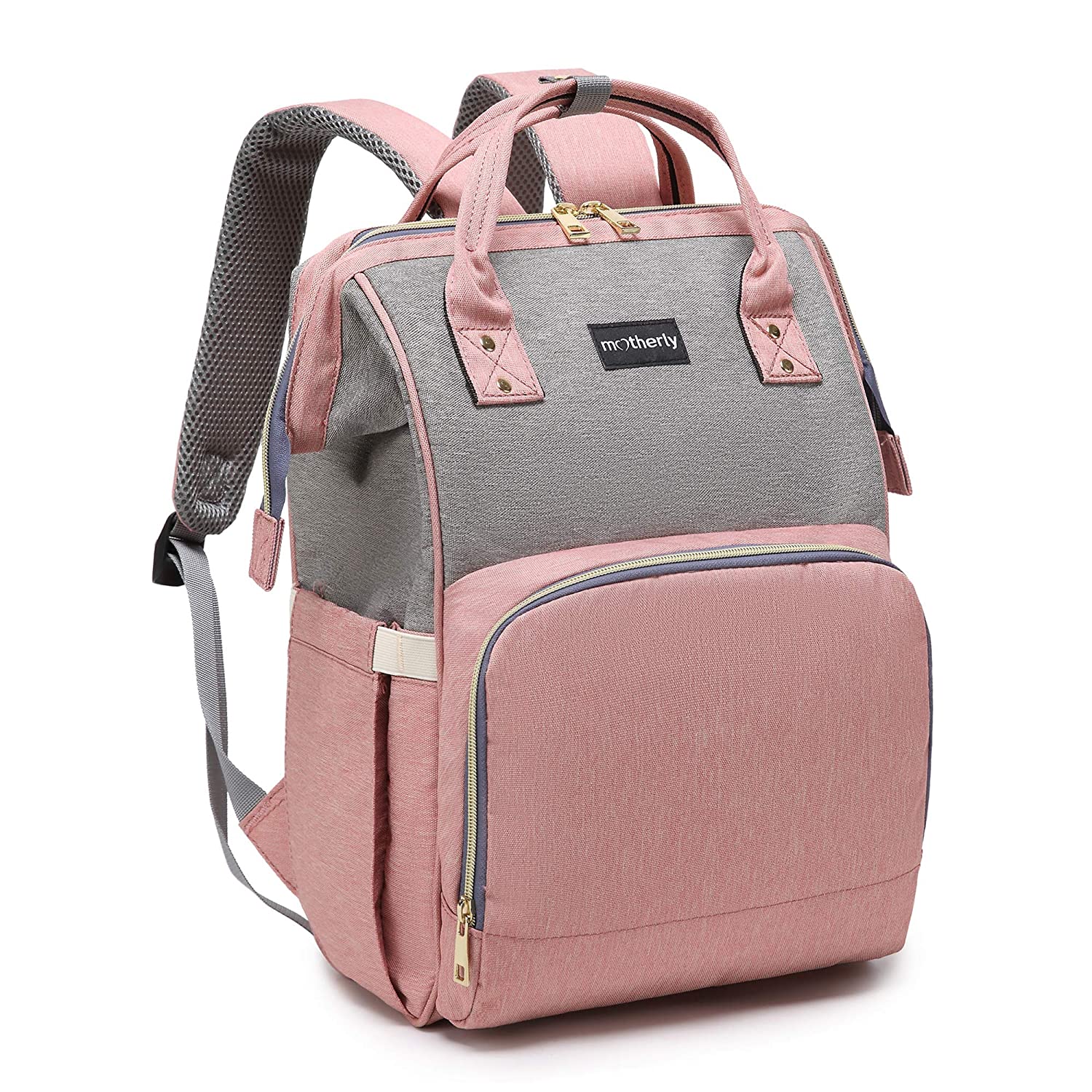 Motherly Stylish Babies Diaper Bags for Mothers – Economical Version (Grey Pink)