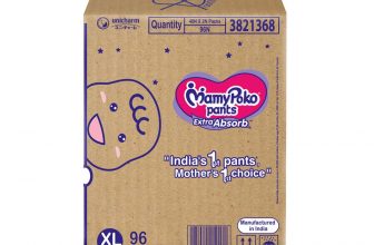 MamyPoko Pants Extra Absorb Diaper – Extra Large Size, Pack of  96 Diapers (XL-96)