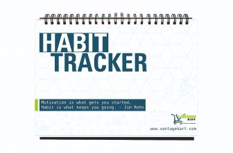 Vantagekart Habit Tracker Daily, Weekly and Monthly Planner (undated), Fits Perfectly at Office Desk, New Year Planner Corporate Gift, Track Progress and Reach Your Goals