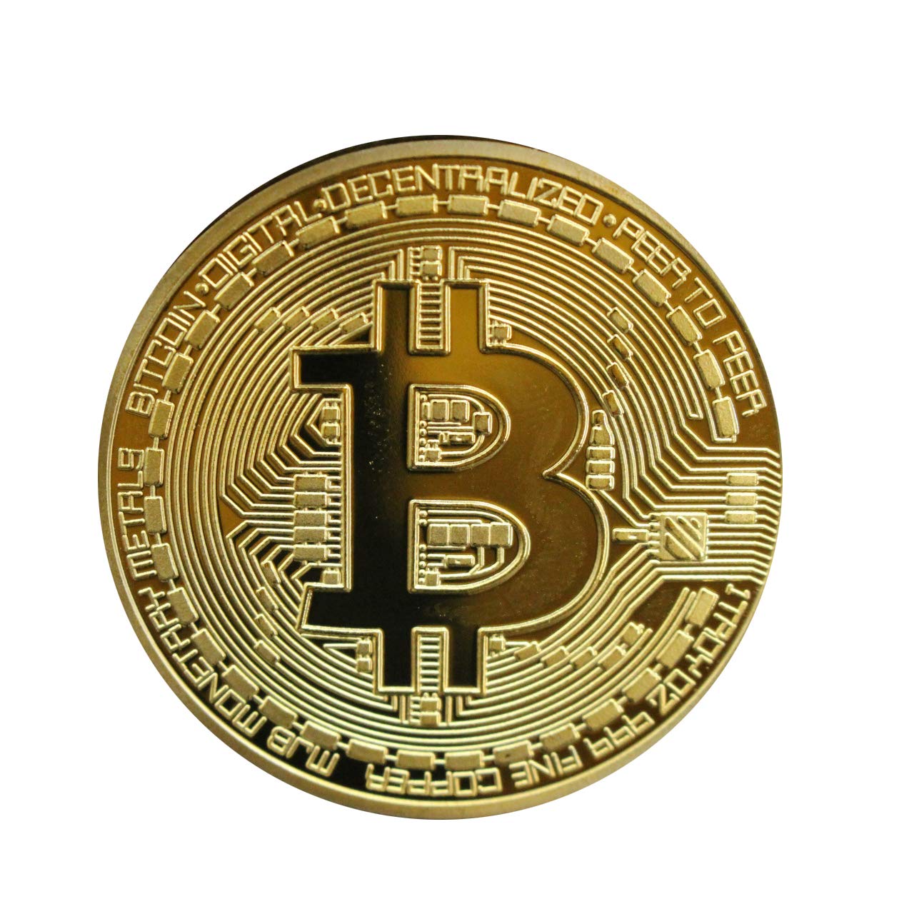 Adiman Bitcoin Collectible Coin Cryptocurrency Rare To Get Medallion Fantasy Coin Real Physical Coin Bitcoin Design (Gold Plated)