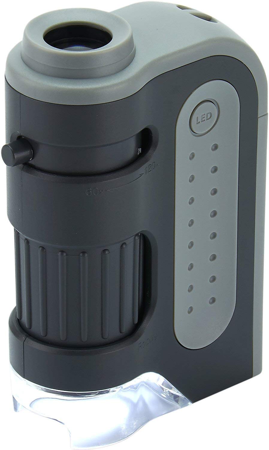 Carson MicroBrite Plus 60x-120x Power LED Lighted Pocket Microscope (MM-300)