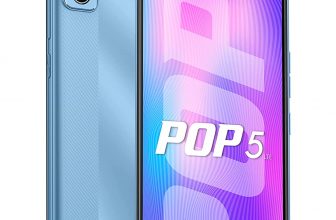 Tecno Pop 5 LTE(Ice Blue 2G+32G)| 6.52″ HD+Dot Notch | 5000mAh | 8MP Dual Camera | Front Flash| IPX2 Splash Resistant