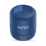 Mivi Play Bluetooth Speaker with 12 Hours Playtime. Wireless Speaker Made in India with Exceptional Sound Quality, Portable and Built in Mic-Blue, One Size